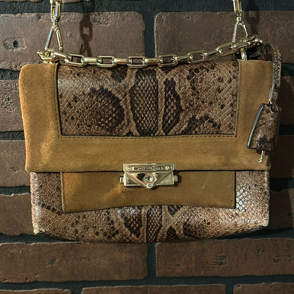 Michael Kors “Cece” snake print shoulder bag